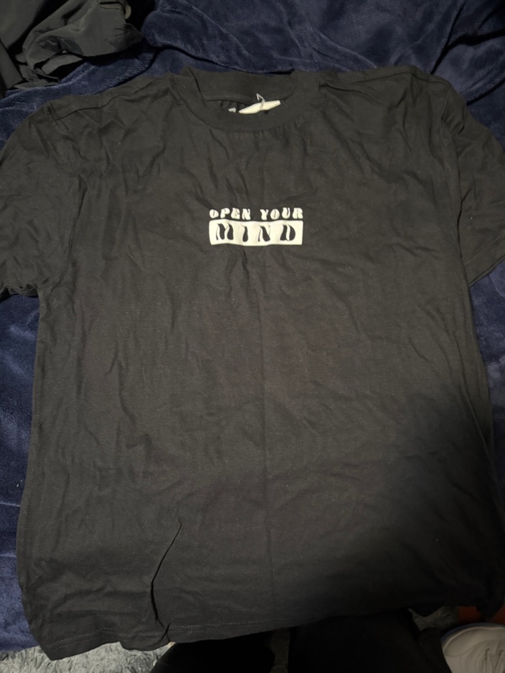 Open Your Mind Black Graphic Tee - Men's Casual Shirt